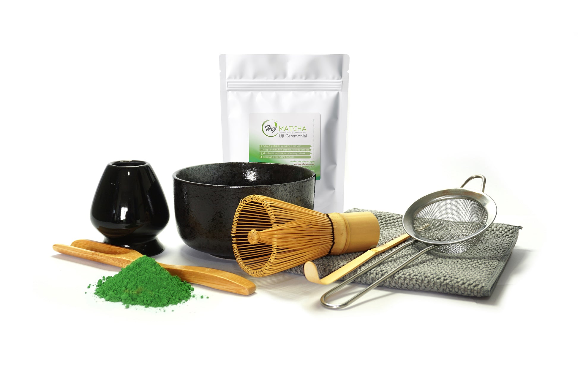 8-Delige Hey Matcha Thee Set - Antraciet