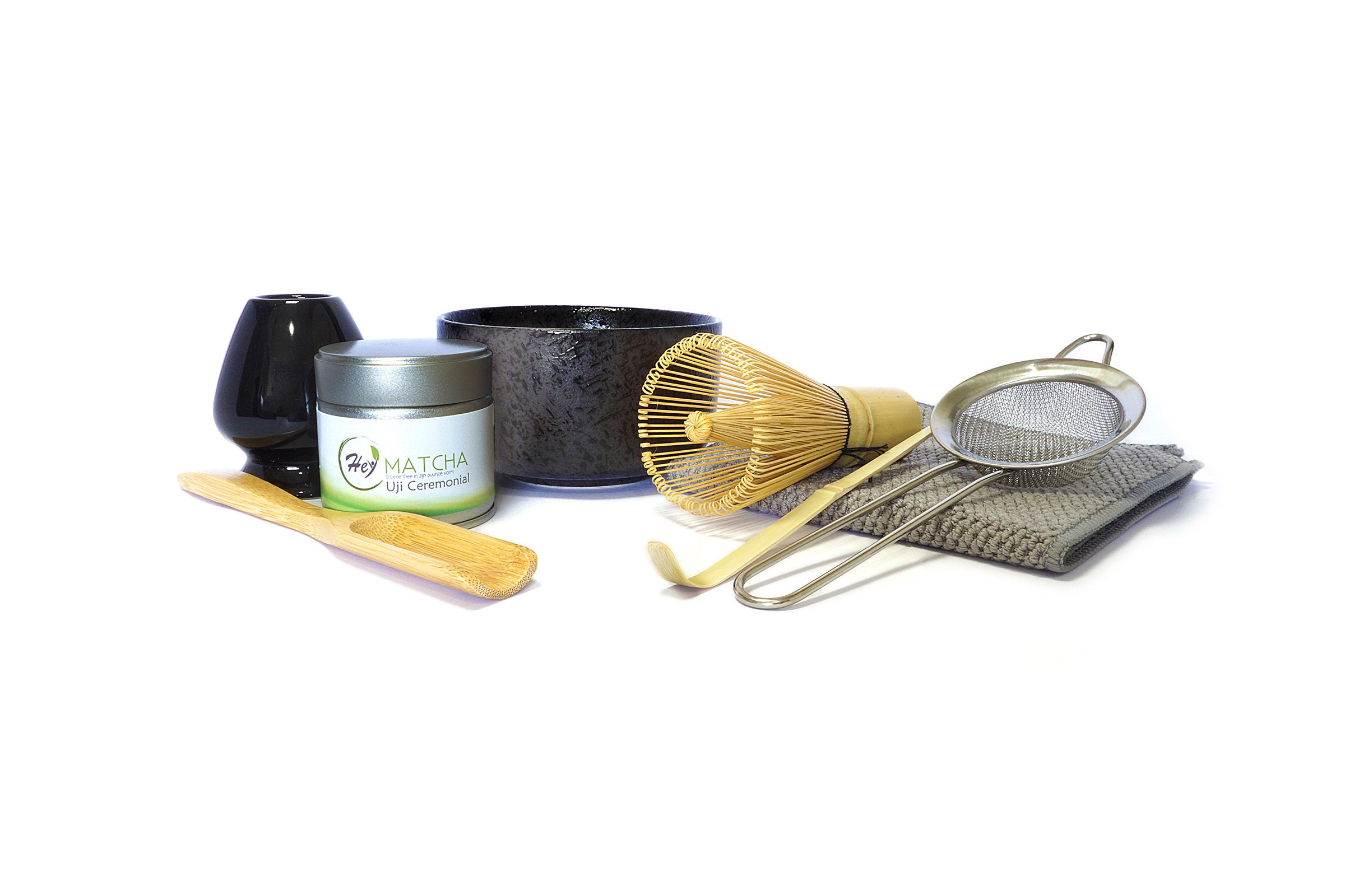 8-Delige Hey Matcha Thee Set - Zwart-Grijs