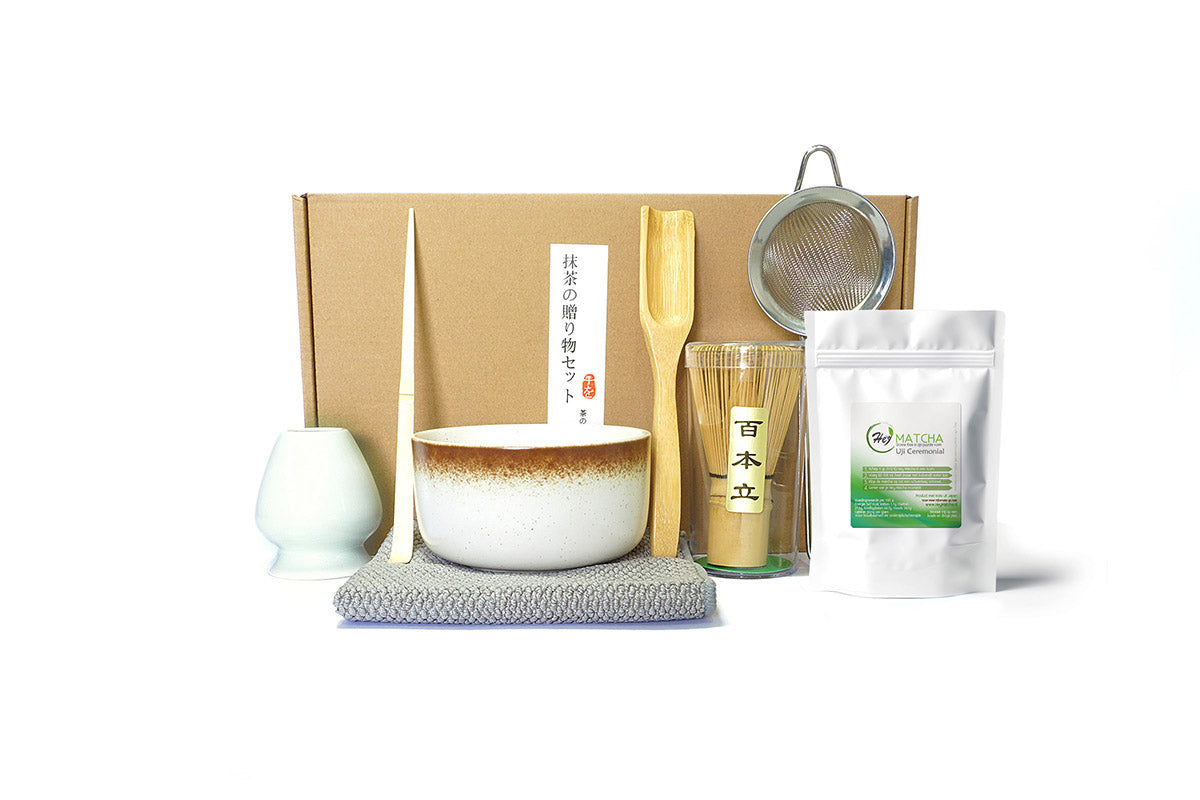 8-Delige Hey Matcha Thee Set - Zwart-Grijs