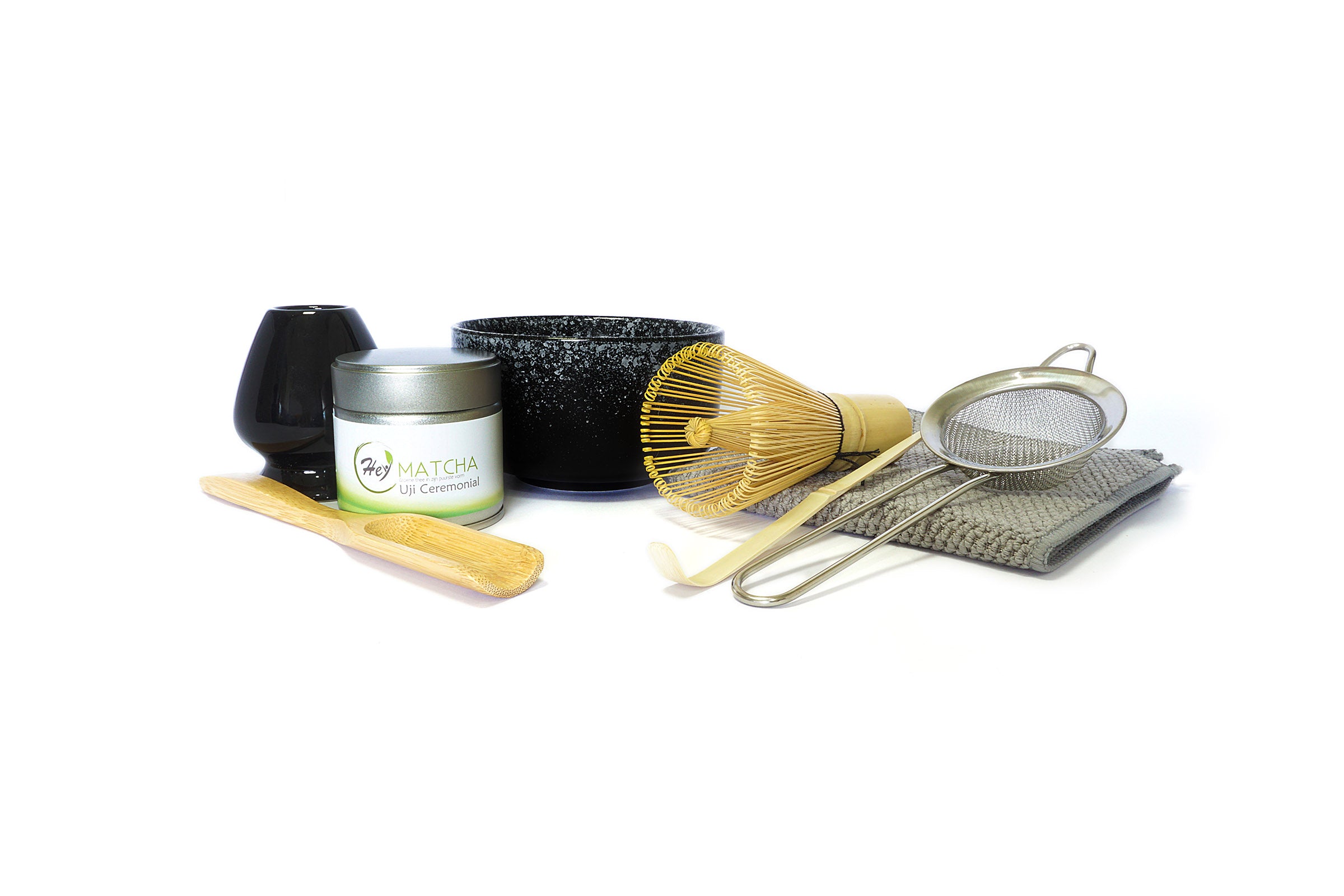 8-Delige Hey Matcha Thee Set - Zwart-Grijs