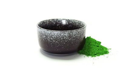  Matcha bowl - Chawan - Zwart-Grijs - Voorkant - Matcha Kom